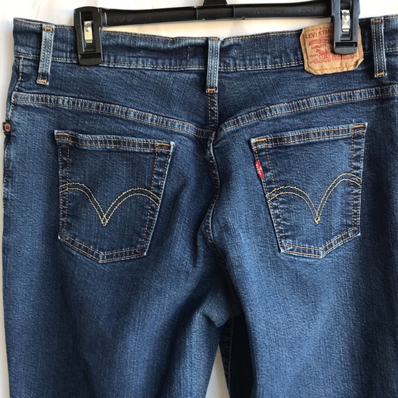 Levi’s 550 red tab relaxed boot cut blue jeans, size 14S - Picture 6 of 11